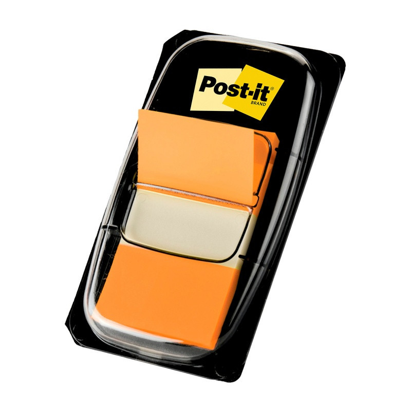 Zakładki indeksujące POST-IT® (680-4), PP, 25,4x43,2mm, 50 kart., pomarańczowe