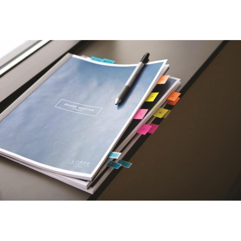 Zakładki indeksujące POST-IT® (680-23), PP, 25,4x43,2mm, 50 kart., jaskrawoniebieskie