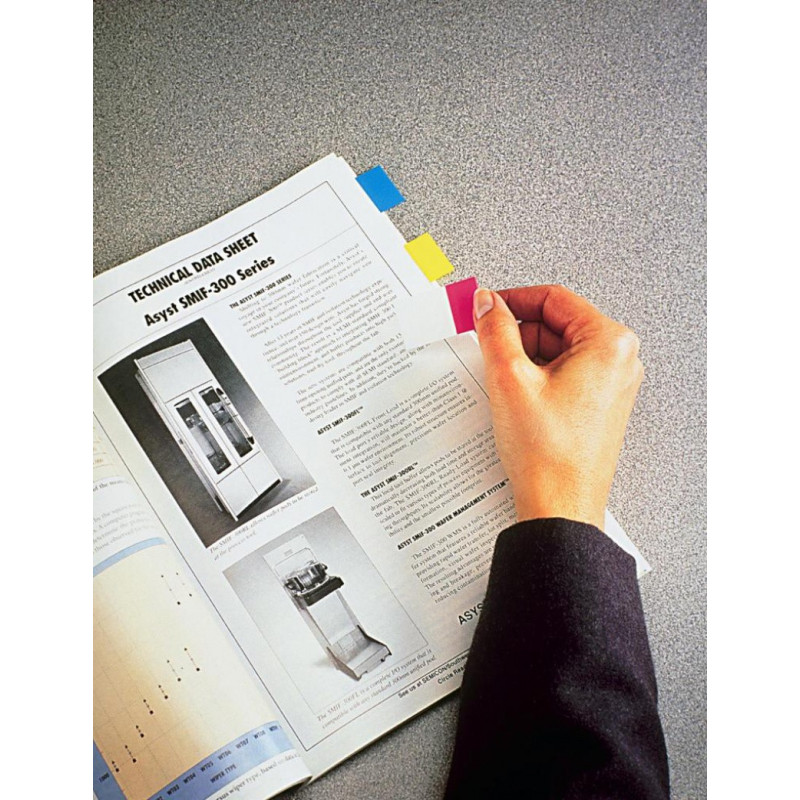 Zakładki indeksujące POST-IT® (680-23), PP, 25,4x43,2mm, 50 kart., jaskrawoniebieskie