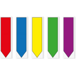 Zakładki indeksujące POST-IT® (684-ARR1), PP, 11,9x43,2mm, strzałka, 5x20 kart., mix kolorów