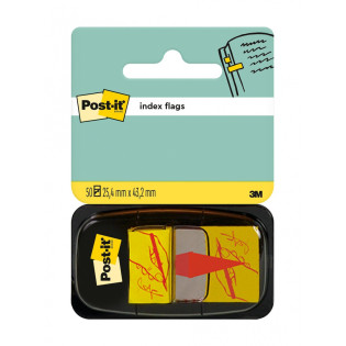 Zakładki indeksujące POST-IT® z nadrukiem „ręka+ołówek” (680-31), PP, 25,4x43,2mm, 50 kart.