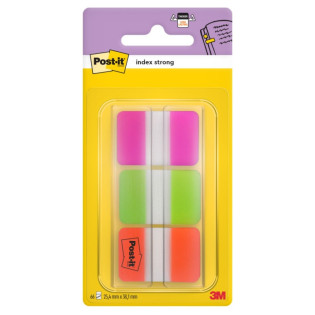 Zakładki indeksujące POST-IT® do archiwizacji (686-PGOEU), PP, silne, 25,4x38,1mm, 3x22 kart., mix kolorów