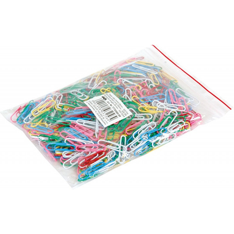 Spinacze okrągłe OFFICE PRODUCTS, 28mm, 500szt., w woreczku, mix kolorów