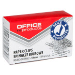 Spinacze okrągłe OFFICE PRODUCTS, 50mm, 100szt., srebrne