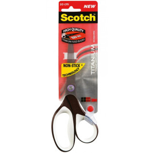 Nożyczki biurowe SCOTCH® (1468TNS-MIX), tytanowe, 20cm, czarno-szare
