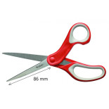 Nożyczki biurowe SCOTCH® (1428), ergonomiczne, 20,5cm, czerwono-szare