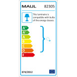 Lampka energooszczędna na biurko MAULstudy, bez żarówki, mocowana zaciskiem, czarna