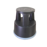 Taboret biurowy Q-CONNECT, mobilny, plastikowy, czarny