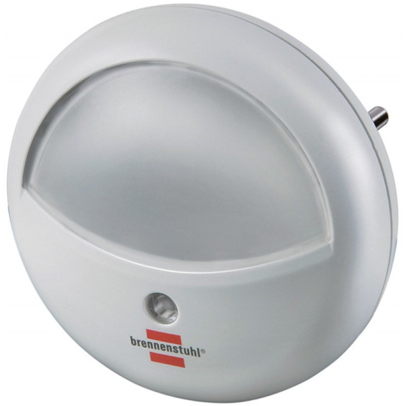 Lampka nocna BRENNENSTUHL do korytarza, okrągła, biała