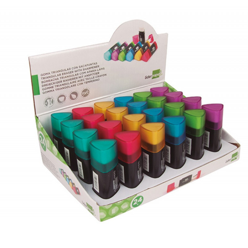 Gumka z temperówką LIDERPAPEL, mix kolorów