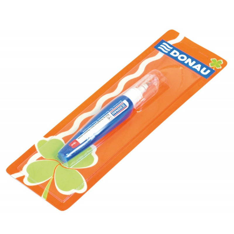 Korektor w piórze DONAU, z metalową końcówką, 10ml, blister