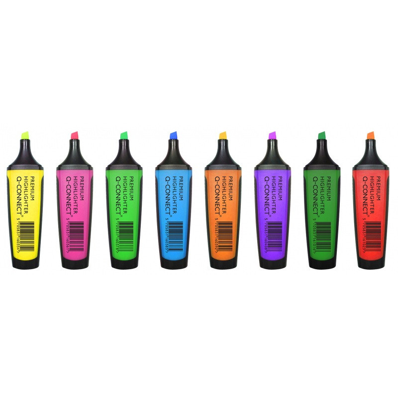 Zakreślacz fluor. Q-CONNECT Premium, 2-5mm (linia), gumowana rękojeść, ciemnozielony