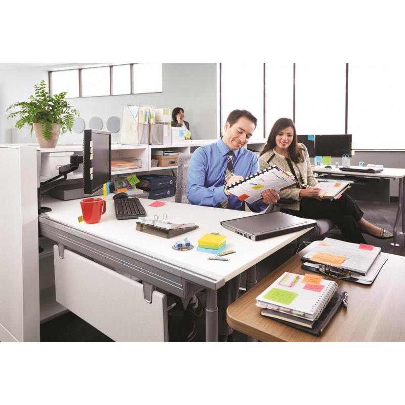 Zestaw promocyjny zakładek POST-IT® (680 -P10+2), PP, 25,4x43,2mm, 10x50 kart.+2x50 GRATIS, mix kolorów