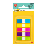 Zakładki indeksujące POST-IT® (683-5CB), PP, 11,9x43,2mm, 5x20 kart., mix kolorów