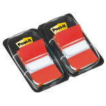 Zakładki indeksujące POST-IT® (680-R2EU), PP, 25,4x43,2mm, 2x50 kart., czerwone
