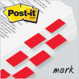 Zakładki indeksujące POST-IT® (680-R2EU), PP, 25,4x43,2mm, 2x50 kart., czerwone