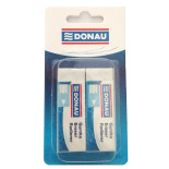 Gumka uniwersalna DONAU, 62x21x11mm, blister - 2szt., biała