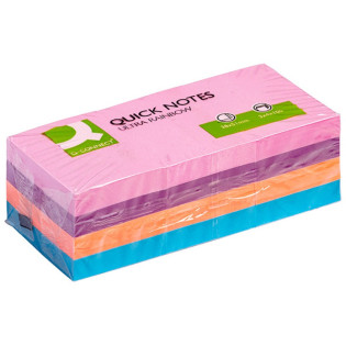 Bloczek samoprzylepny Q-CONNECT Rainbow, 38x51mm, 3x4x100 kart., mix kolorów