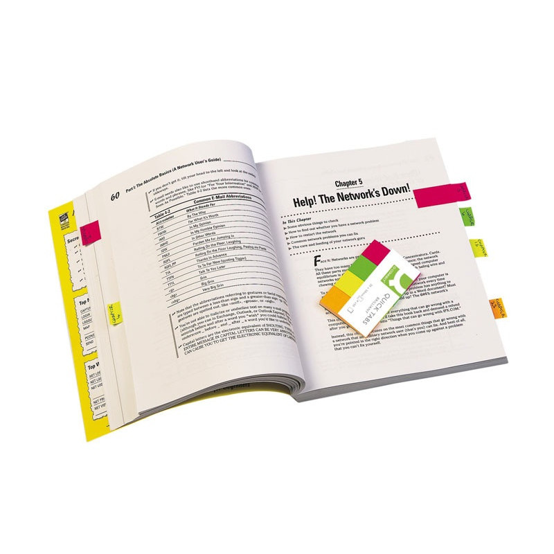 Zakładki indeksujące Q-CONNECT, papier, 20x50mm, 4x50 kart., mix kolorów