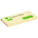 Bloczek samoprzylepny Q-CONNECT, 38x51mm, 3x100 kart., jasnożółty