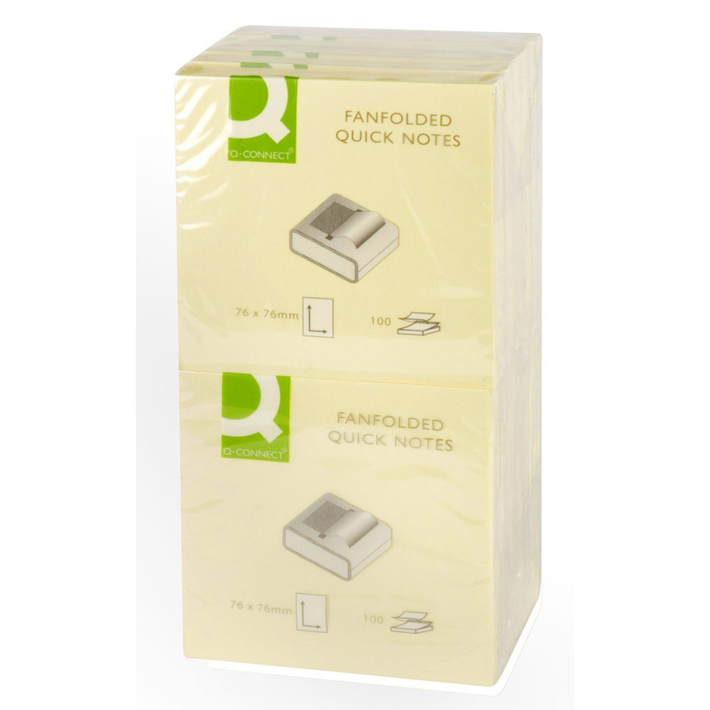 Bloczek samop. Q-CONNECT, typu Z, 76x76mm, 1x100 kart., jasnożółty