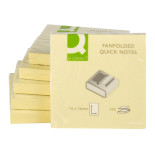 Bloczek samop. Q-CONNECT, typu Z, 76x76mm, 1x100 kart., jasnożółty