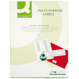 Etykiety uniwersalne Q-CONNECT, 99x42,3mm, zaokrąglone, białe 100 ark.