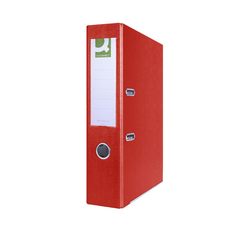 Segregator Q-CONNECT Hero z szyną, PP, A4/75mm, czerwony