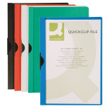 Skoroszyt Q-CONNECT z metalowym klipsem, PP, A4, 200/350mikr., niebieski