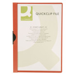Skoroszyt Q-CONNECT z metalowym klipsem, PP, A4, 200/350mikr., czerwony