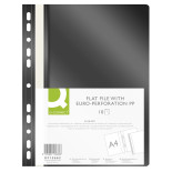 Skoroszyt Q-CONNECT, PP, A4, standard, 120/170mikr., wpinany, czarny