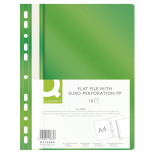 Skoroszyt Q-CONNECT, PP, A4, standard, 120/170mikr., wpinany, zielony