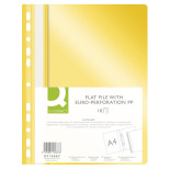 Skoroszyt Q-CONNECT, PP, A4, standard, 120/170mikr., wpinany, żółty