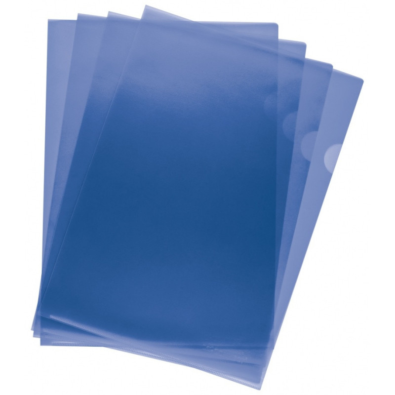 Obwoluta Q-CONNECT typu L, PP, A4, groszkowa, 120mikr., 100szt., niebieska