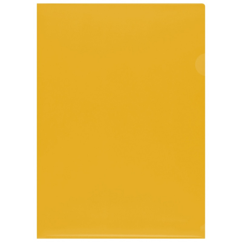 Obwoluta Q-CONNECT typu L, PP, A4, groszkowa, 120mikr., 100szt., żółta