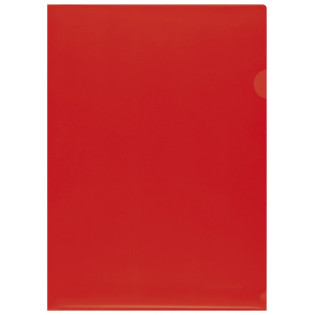 Obwoluta Q-CONNECT typu L, PP, A4, groszkowa, 120mikr., 100szt., czerwona