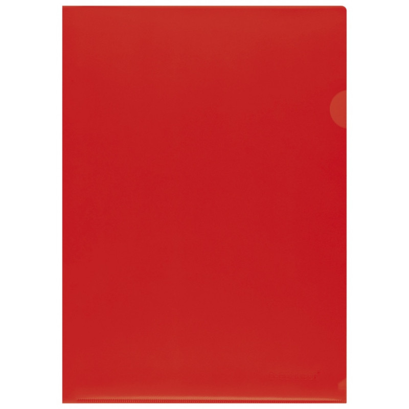 Obwoluta Q-CONNECT typu L, PP, A4, groszkowa, 120mikr., 100szt., czerwona