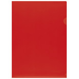 Obwoluta Q-CONNECT typu L, PP, A4, groszkowa, 120mikr., 100szt., czerwona