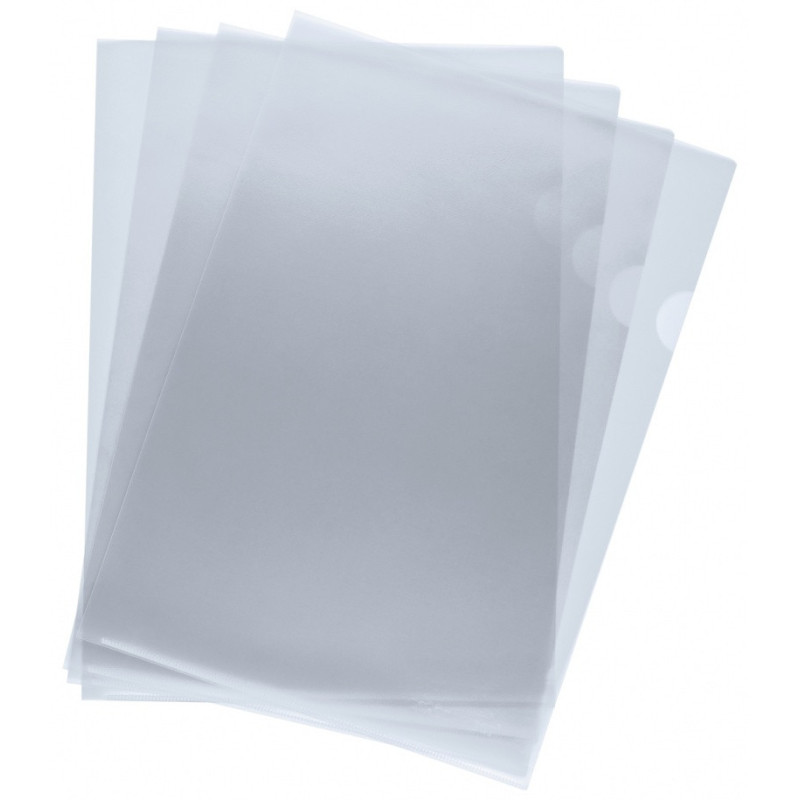 Obwoluta Q-CONNECT typu L, PP, A4, groszkowa, 120mikr., 100szt., transparentna