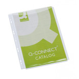 Koszulki na katalogi Q-CONNECT, PVC, A4, krystal, 180mikr., 5szt.