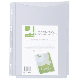 Koszulki na katalogi Q-CONNECT, PVC, A4, krystal, 150mikr., 5szt.