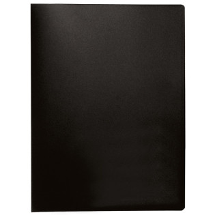 Teczka ofertowa Q-CONNECT, PP, A4, 380mikr., 40 koszulek, czarna z etykietą