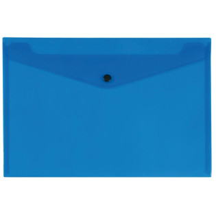 Teczka kopertowa Q-CONNECT zatrzask, PP, A4, 172mikr., transparentna niebieska