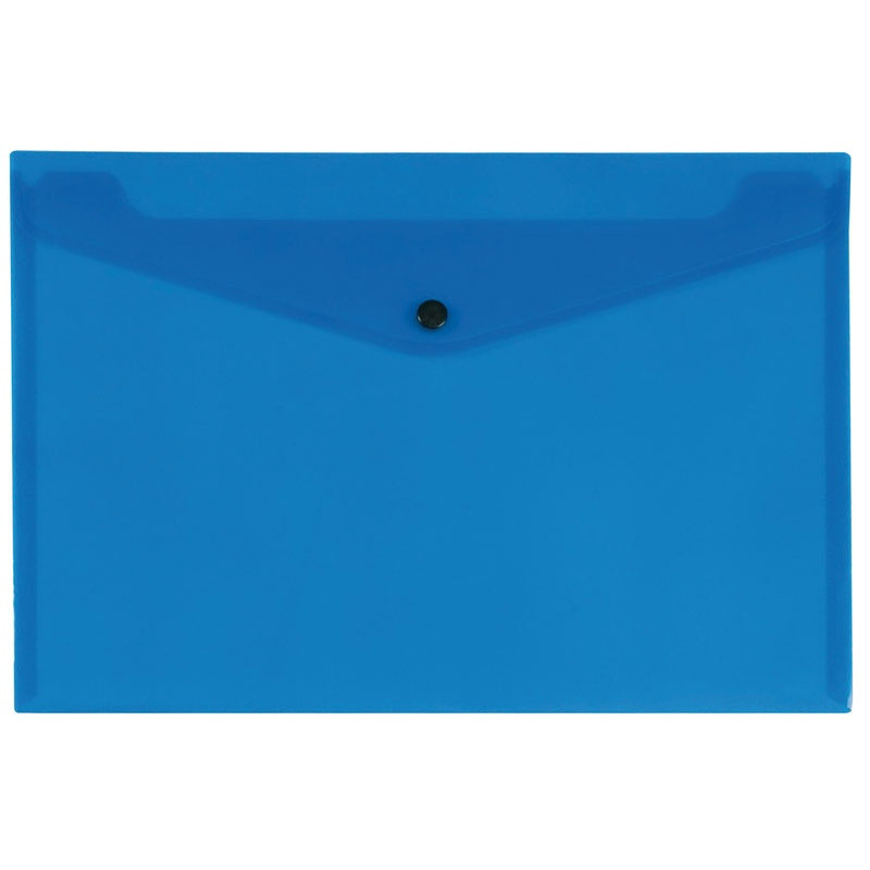 Teczka kopertowa Q-CONNECT zatrzask, PP, A4, 172mikr., transparentna niebieska