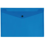 Teczka kopertowa Q-CONNECT zatrzask, PP, A4, 172mikr., transparentna niebieska