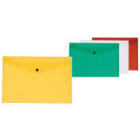 Teczka kopertowa Q-CONNECT zatrzask, PP, A4, 172mikr., transparentna żółta