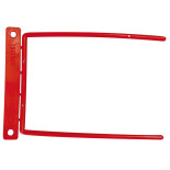 Klipsy archiwizacyjne Q-CONNECT D-Clip, grubość pliku max. 8cm, czerwony