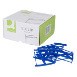 Klipsy archiwizacyjne Q-CONNECT E-Clip, grubość pliku max. 7cm, niebieski