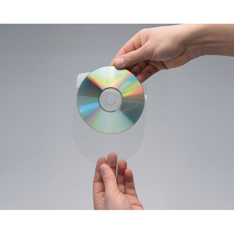 Kieszeń samoprzylepna Q-CONNECT, na 2-4 płyty CD/DVD, 127x127mm, 10szt.