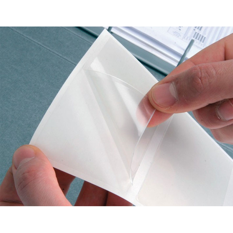 Kieszeń samoprzylepna Q-CONNECT, na wizytówki, rozc. na kr. boku, 60x95mm, 10szt.